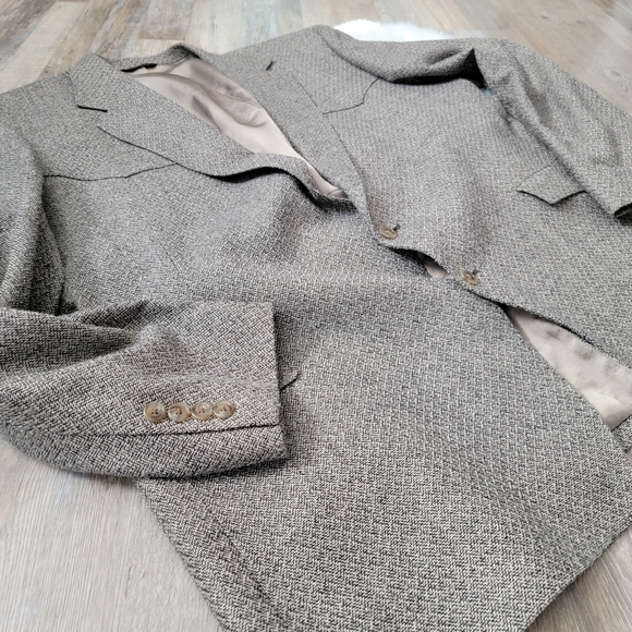 Vintage Bar WS Western Silk Wool Tweed Sport Coat Size 52L USA Made - Picture 7 of 16